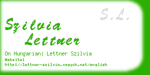 szilvia lettner business card